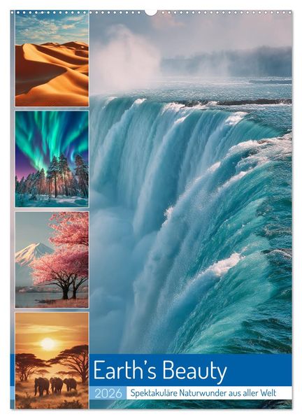 Earth's Beauty (Wandkalender 2026 DIN A2 hoch) CALVENDO Monatskalender