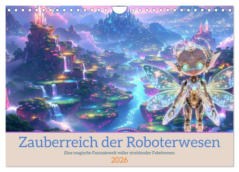 Zauberreich der Roboterwesen (Wandkalender 2026 DIN A4 quer) CALVENDO Monatskalender