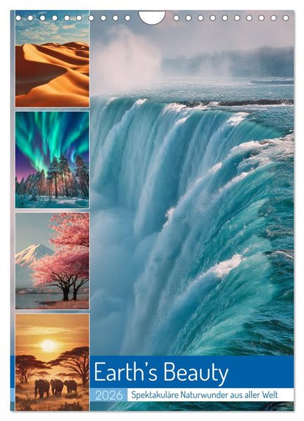 Earth's Beauty (Wandkalender 2026 DIN A4 hoch) CALVENDO Monatskalender