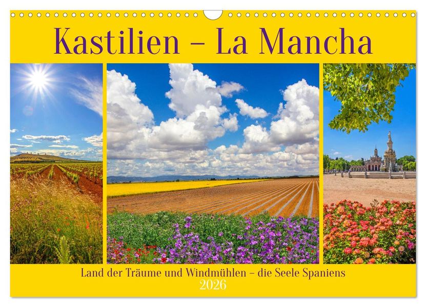 Kastilien - La Mancha (Wandkalender 2026 DIN A3 quer) CALVENDO Monatskalender