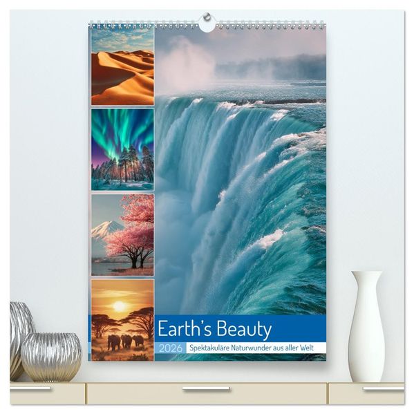 Earth's Beauty (hochwertiger Premium Wandkalender 2026 DIN A2 hoch) Kunstdruck in Hochglanz