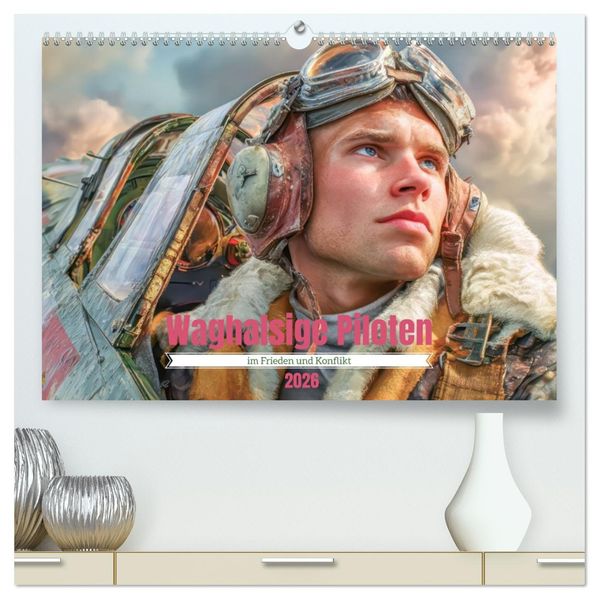 Waghalsige Piloten - im Frieden und Konflikt (hochwertiger Premium Wandkalender 2026 DIN A2 quer) Kunstdruck in Hochglanz