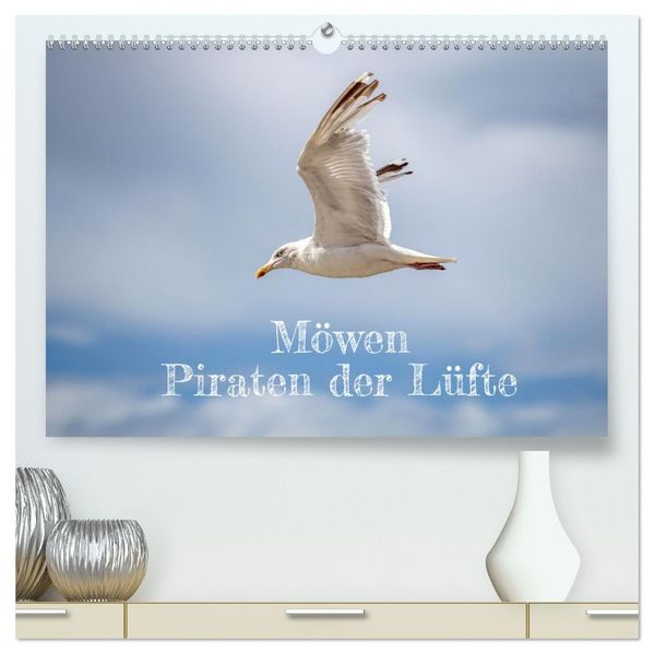 Möwen Piraten der Lüfte (hochwertiger Premium Wandkalender 2026 DIN A2 quer) Kunstdruck in Hochglanz