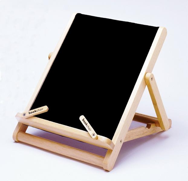 Bookchair (Standard) | Schwarz | Buchständer aus Holz | Leseständer | Für Bücher E-Reader und Tablets | Lesehilfe | Tablethalter | freihändig Lesen | aktives Sitzen | ergonomisches Lesen | Geschenk für Leser & Buchliebhaber