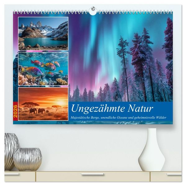 Ungezähmte Natur (hochwertiger Premium Wandkalender 2026 DIN A2 quer) Kunstdruck in Hochglanz