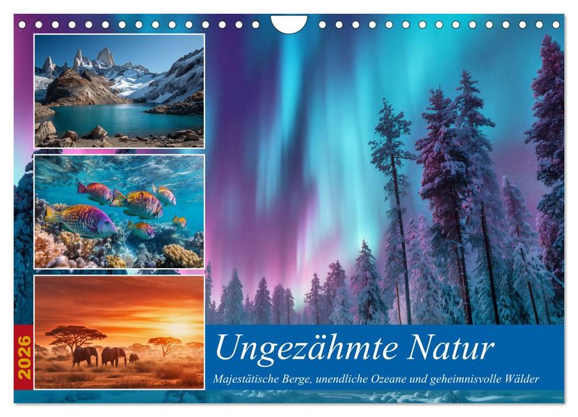 Ungezähmte Natur (Wandkalender 2026 DIN A4 quer) CALVENDO Monatskalender
