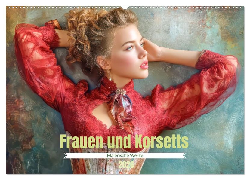 Frauen und Korsetts - Malerische Werke (Wandkalender 2026 DIN A2 quer) CALVENDO Monatskalender