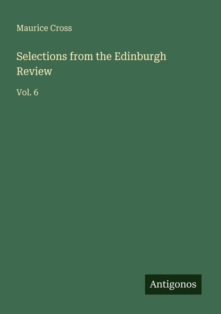 Selections from the Edinburgh Review