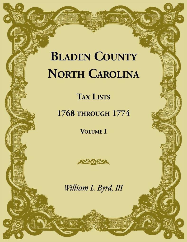 Bladen County North Carolina Tax Lists