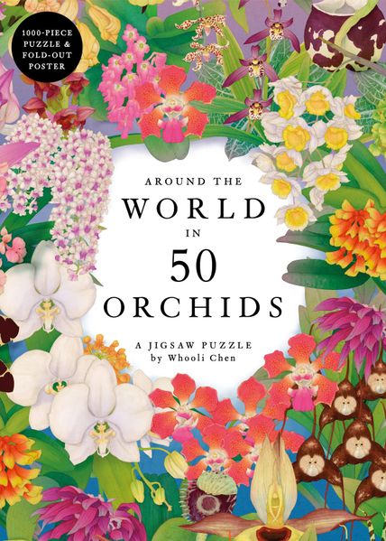 Around the World in 50 Orchids: A 1000-Piece Jigsaw Puzzle by Whooli Chen