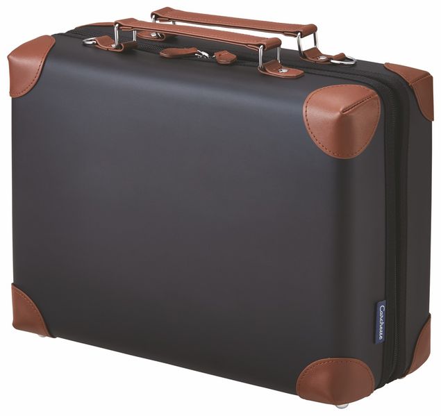 Carchette Carry Case Wide (Black) - Japanischer Citykoffer Aktentasche Schultasche mit Schultergurt | by KING JIM Tokyo