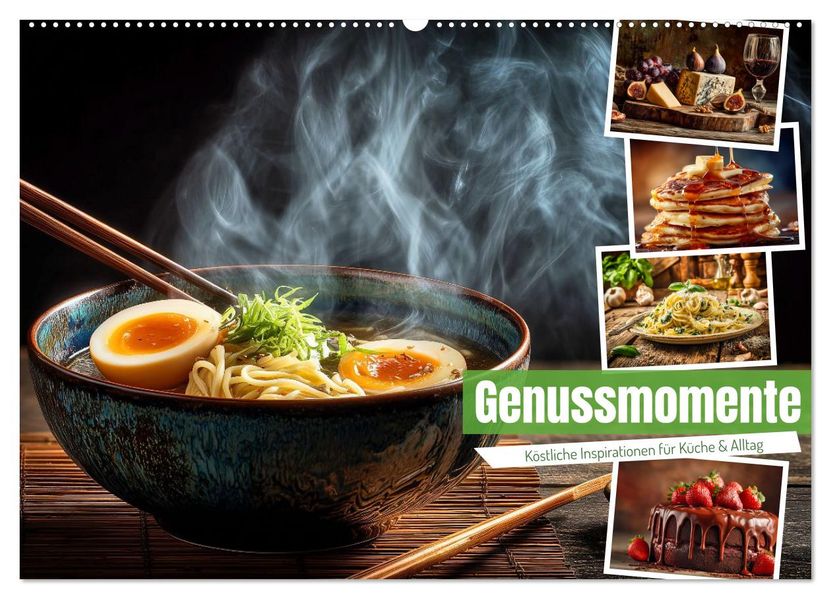 Genussmomente (Wandkalender 2026 DIN A2 quer) CALVENDO Monatskalender
