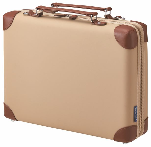Carchette Carry Case Slim (Beige) - Japanische Citycase Aktentasche Schultasche mit Schultergurt | by KING JIM