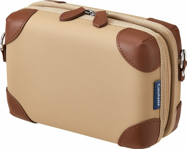 Carchette Carry Pouch (Beige) - Japanisches Federmäppchen - Kosmetiktasche - Travel Pouch | by KING JIM