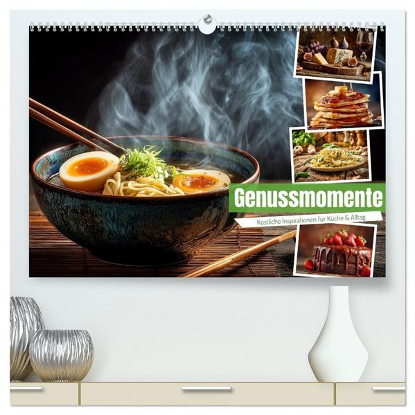 Genussmomente (hochwertiger Premium Wandkalender 2026 DIN A2 quer) Kunstdruck in Hochglanz