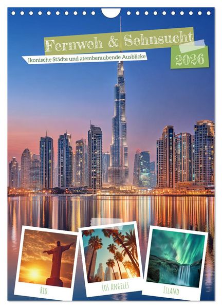 Fernweh & Sehnsucht (Wandkalender 2026 DIN A4 hoch) CALVENDO Monatskalender
