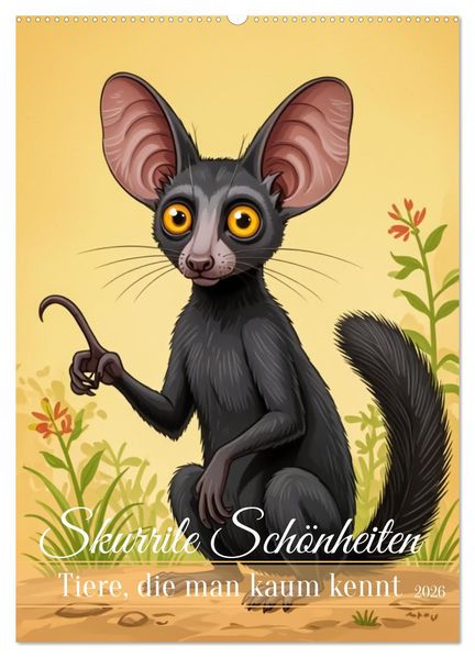 Skurrile Schönheiten - Tiere die man kaum kennt (Wandkalender 2026 DIN A2 hoch) CALVENDO Monatskalender