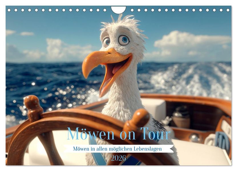 Möwen on Tour (Wandkalender 2026 DIN A4 quer) CALVENDO Monatskalender
