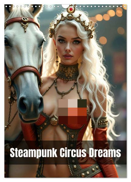 Steampunk Circus Dreams (Wall Calendar 2026 DIN A3 portrait) CALVENDO 12 Month Wall Calendar