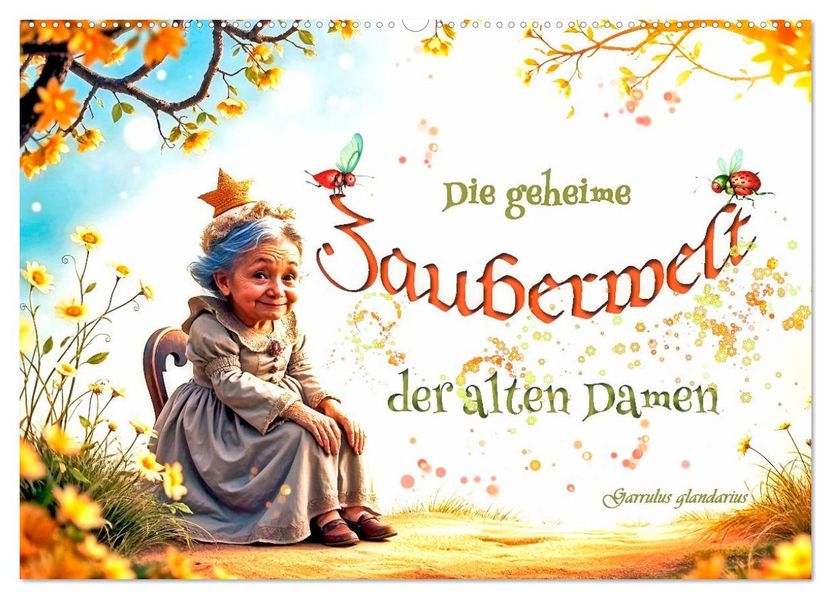 Die geheime Zauberwelt der alten Damen (Wandkalender 2026 DIN A2 quer) CALVENDO Monatskalender