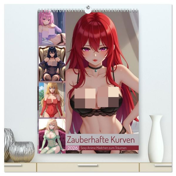 Zauberhafte Kurven (hochwertiger Premium Wandkalender 2026 DIN A2 hoch) Kunstdruck in Hochglanz