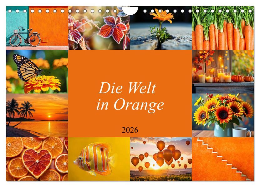 Die Welt in Orange (Wandkalender 2026 DIN A4 quer) CALVENDO Monatskalender