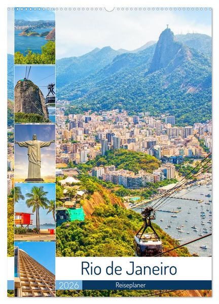 Rio de Janeiro - Reiseplaner (Wandkalender 2026 DIN A2 hoch) CALVENDO Monatskalender