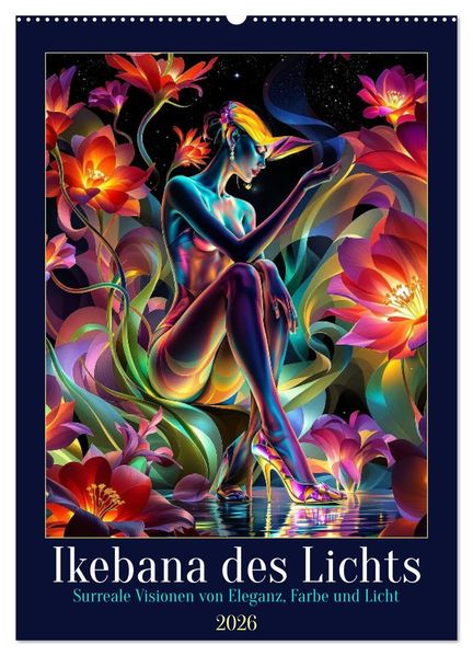 Ikebana des Lichts (Wandkalender 2026 DIN A2 hoch) CALVENDO Monatskalender