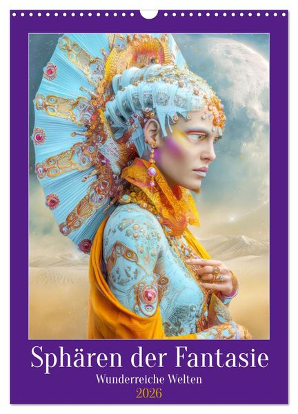 Sphären der Fantasie - Wunderreiche Welten (Wandkalender 2026 DIN A3 hoch) CALVENDO Monatskalender