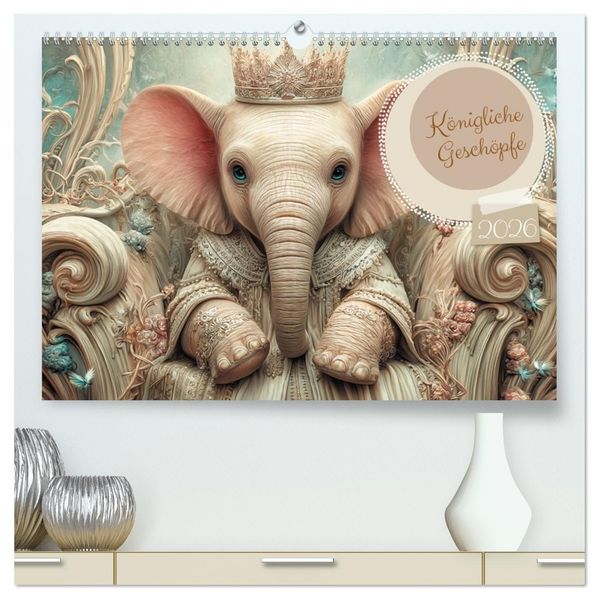 Königliche Geschöpfe (hochwertiger Premium Wandkalender 2026 DIN A2 quer) Kunstdruck in Hochglanz