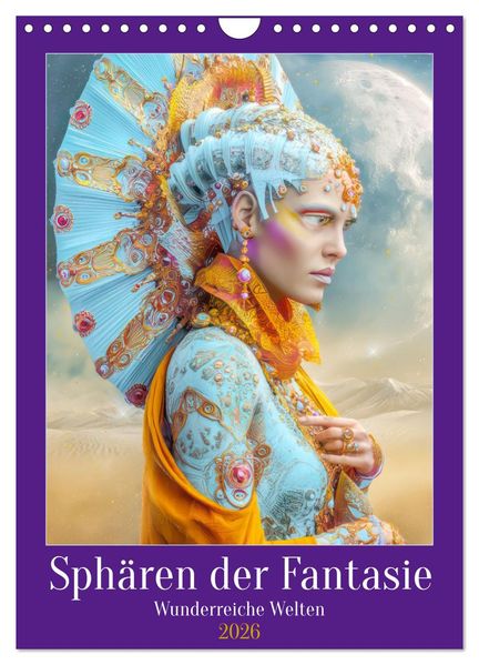 Sphären der Fantasie - Wunderreiche Welten (Wandkalender 2026 DIN A4 hoch) CALVENDO Monatskalender