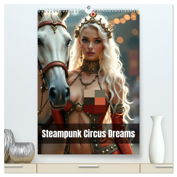 Steampunk Circus Dreams (High Quality Premium Wall Calendar 2026 DIN A2 portrait)CALVENDO 12 Month Wall Calendar