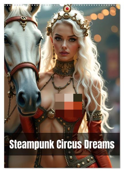 Steampunk Circus Dreams (Wall Calendar 2026 DIN A2 portrait) CALVENDO 12 Month Wall Calendar