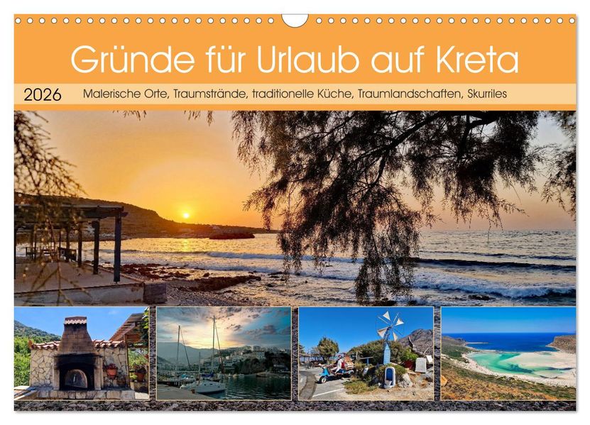 Gründe für Urlaub auf Kreta (Wandkalender 2026 DIN A3 quer) CALVENDO Monatskalender