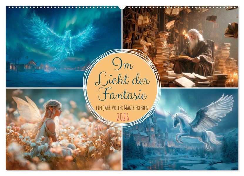 Im Licht der Fantasie (Wandkalender 2026 DIN A2 quer) CALVENDO Monatskalender