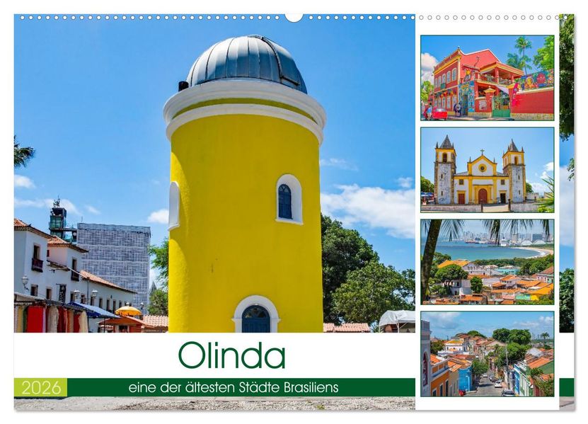 Olinda - eine der ältesten StädteRecifes (Wandkalender 2026 DIN A2 quer) CALVENDO Monatskalender