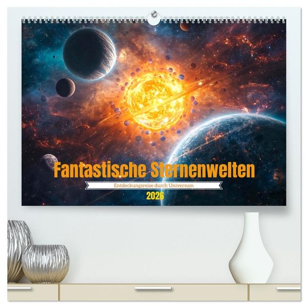 Fantastische Sternenwelten (hochwertiger Premium Wandkalender 2026 DIN A2 quer) Kunstdruck in Hochglanz