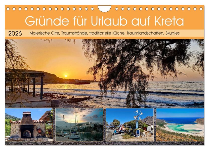 Gründe für Urlaub auf Kreta (Wandkalender 2026 DIN A4 quer) CALVENDO Monatskalender