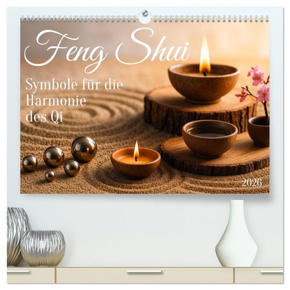 Feng Shui - Symbole für die Harmonie des Qi (hochwertiger Premium Wandkalender 2026 DIN A2 quer) Kunstdruck in Hochglanz