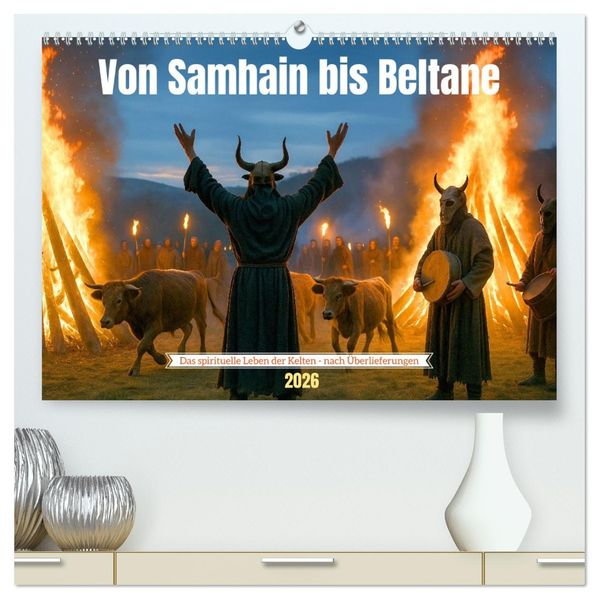 Von Samhain bis Beltane (hochwertiger Premium Wandkalender 2026 DIN A2 quer) Kunstdruck in Hochglanz