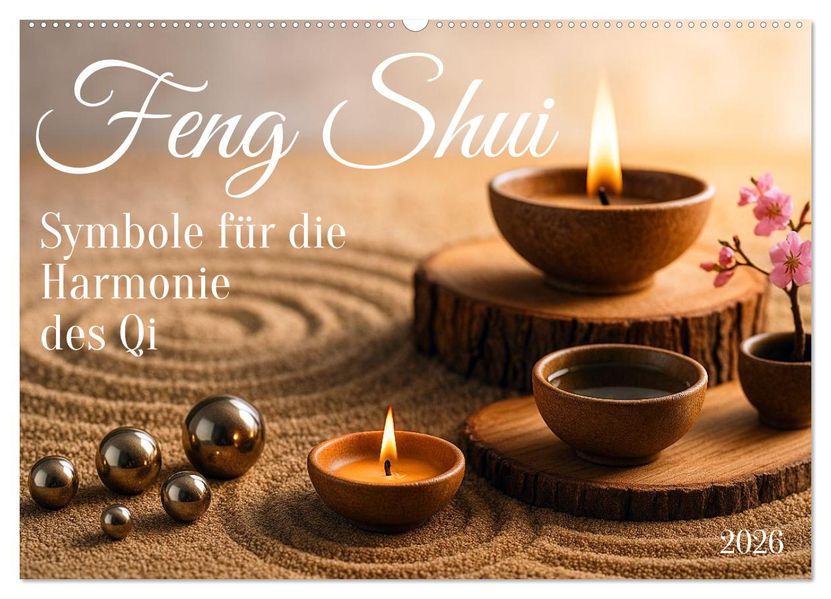 Feng Shui - Symbole für die Harmonie des Qi (Wandkalender 2026 DIN A2 quer) CALVENDO Monatskalender