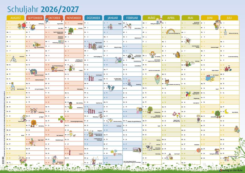 Der Schuljahres-Wandkalender 2026/2027 A1