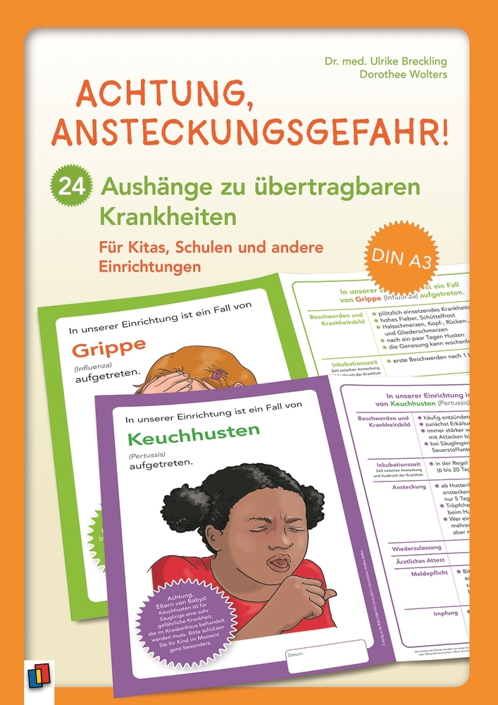 Achtung Ansteckungsgefahr! - 24 Aushänge zu übertragbaren Krankheiten