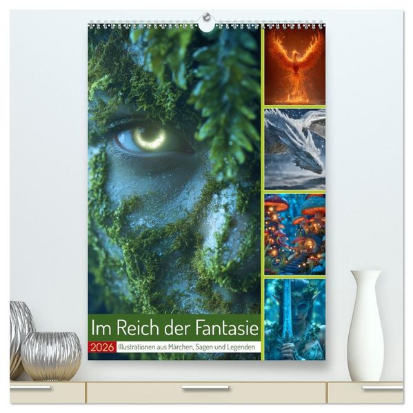 Im Reich der Fantasie (hochwertiger Premium Wandkalender 2026 DIN A2 hoch) Kunstdruck in Hochglanz