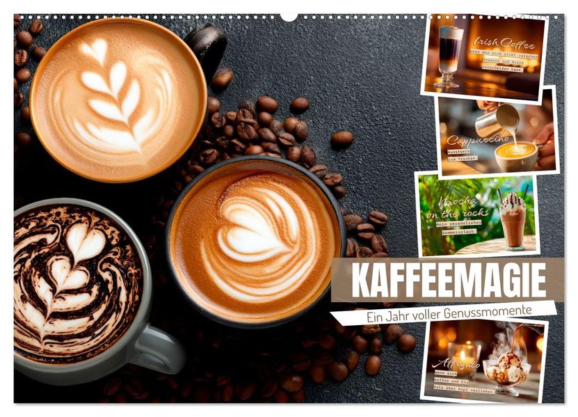 Kaffeemagie - Ein Jahr voller Genussmomente (Wandkalender 2026 DIN A2 quer) CALVENDO Monatskalender