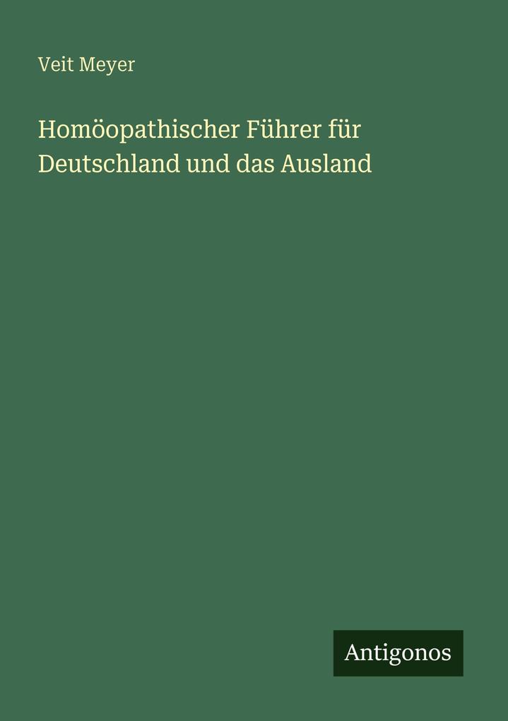 Homöopathischer Führer für Deutschland und das Ausland