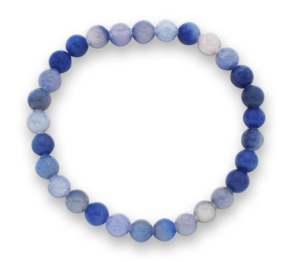 Blauquarz Edelsteinarmband 6mm J749-37