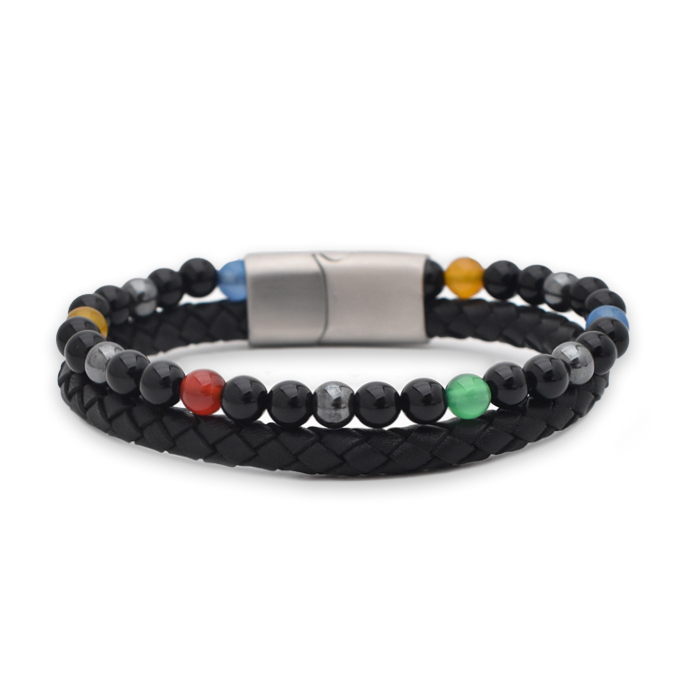 'Rainbow Style' Fashion Bead Armband J966-09
