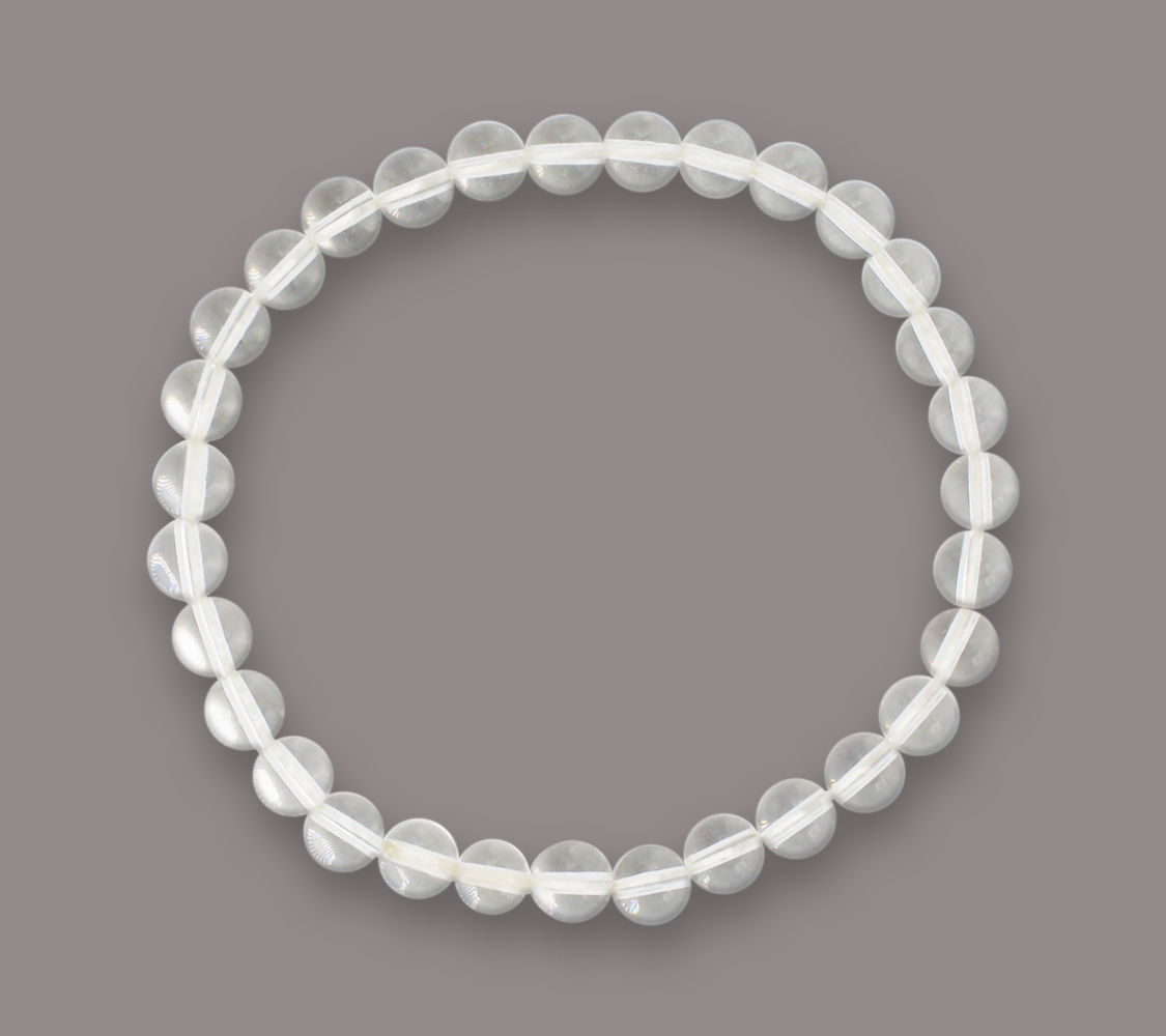 Bergkristall Edelsteinarmband 6mm J749-05
