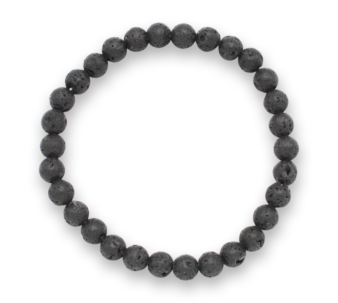 Lavastein Edelsteinarmband 6mm J749-34